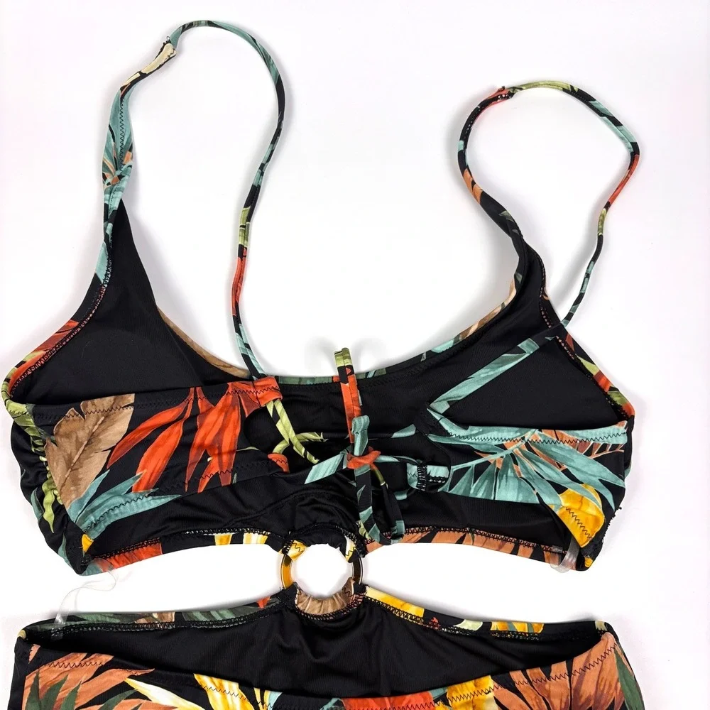 NWT Shade And Shore Tortoise Ring Monokini One Piece Swimsuit Womens Sz M Tropic